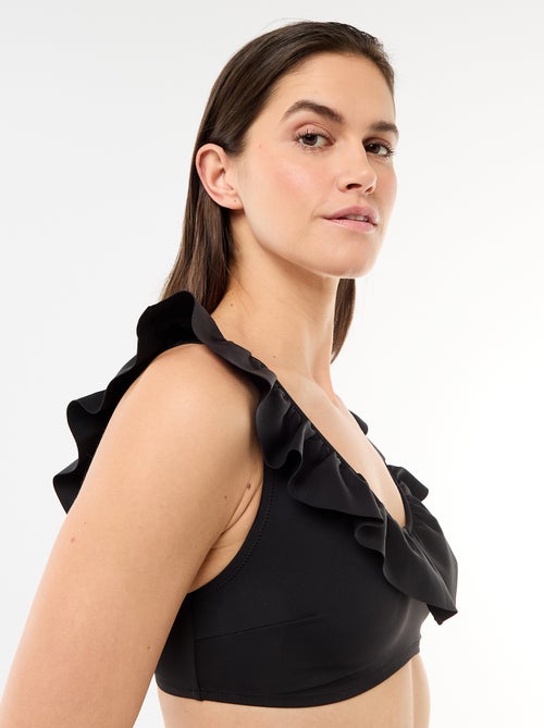 Reggiseno da bagno con volant in microfibra morbida - Kiabi