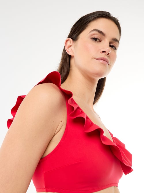 Reggiseno da bagno con volant in microfibra morbida - Kiabi