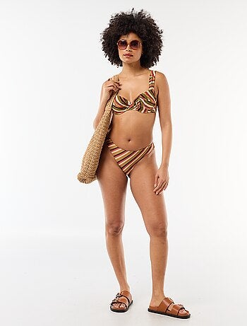 Reggiseno da bagno in microfibra stampata