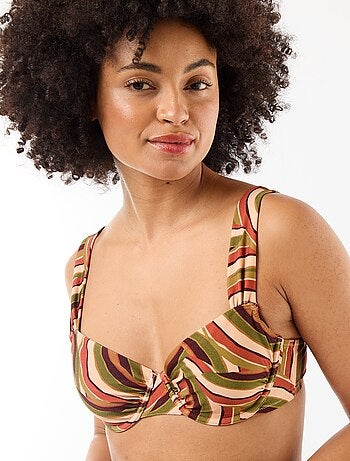 Reggiseno da bagno in microfibra stampata