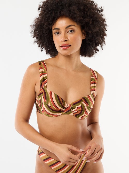 Reggiseno da bagno in microfibra stampata - Kiabi