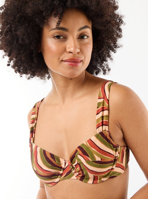 Reggiseno da bagno in microfibra stampata - Kiabi