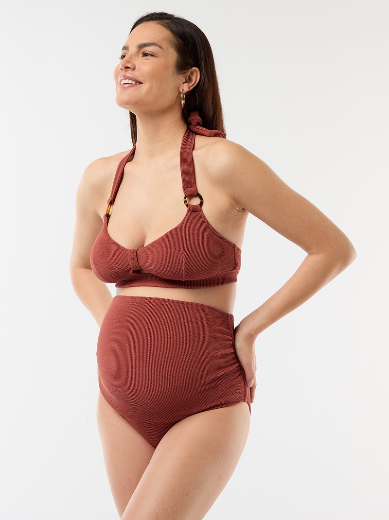 Reggiseno da bagno premaman a costine Marrone - Kiabi