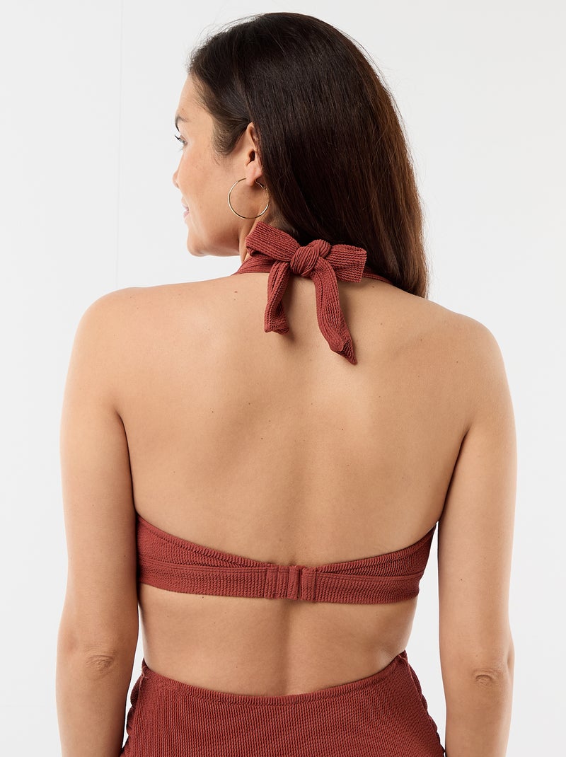 Reggiseno da bagno premaman a costine Marrone - Kiabi