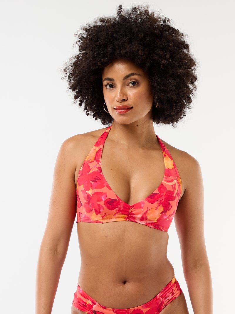 Reggiseno da bagno stampa fiori Arancione - Kiabi