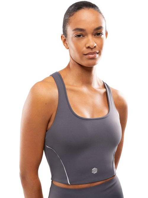 Reggiseno da corsa da donna donna angkor dark gray - Kiabi