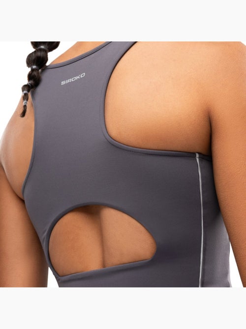 Reggiseno da corsa da donna donna angkor dark gray - Kiabi