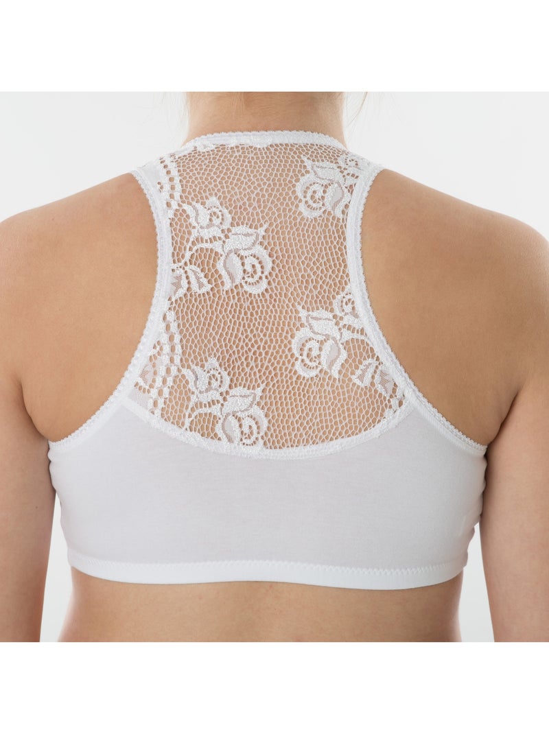 Reggiseno da notte per maternità con pizzo 'Bogema' Bianco - Kiabi