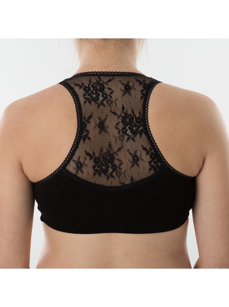 Reggiseno da notte per maternità con pizzo 'Bogema' Nero - Kiabi