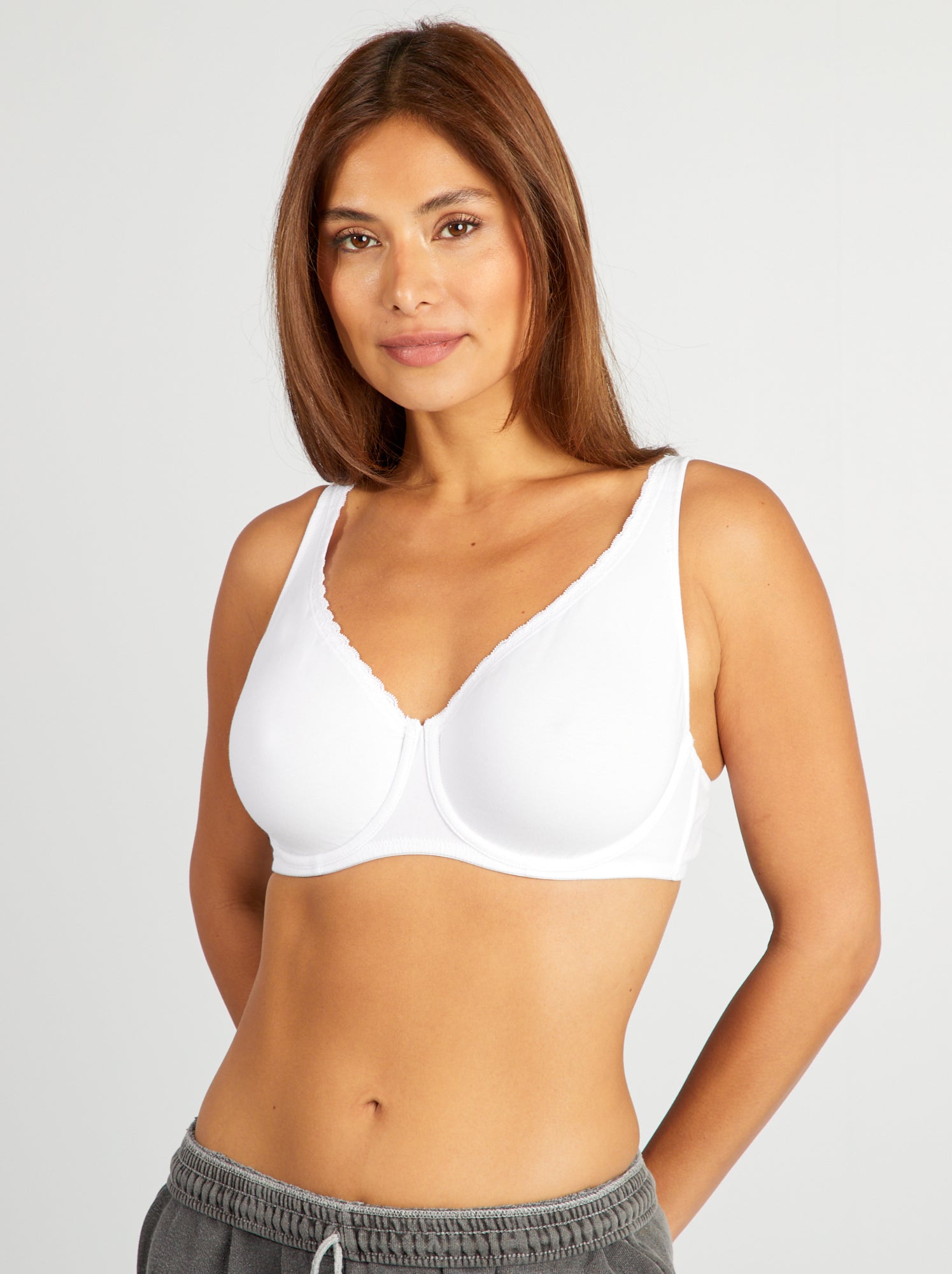 ECOPARTY Reggiseno Sportivo Donna Con Imbottitura Rimovibile, Bianco, Taglia S, Top Allenamento Traspirante E Anti-umidità