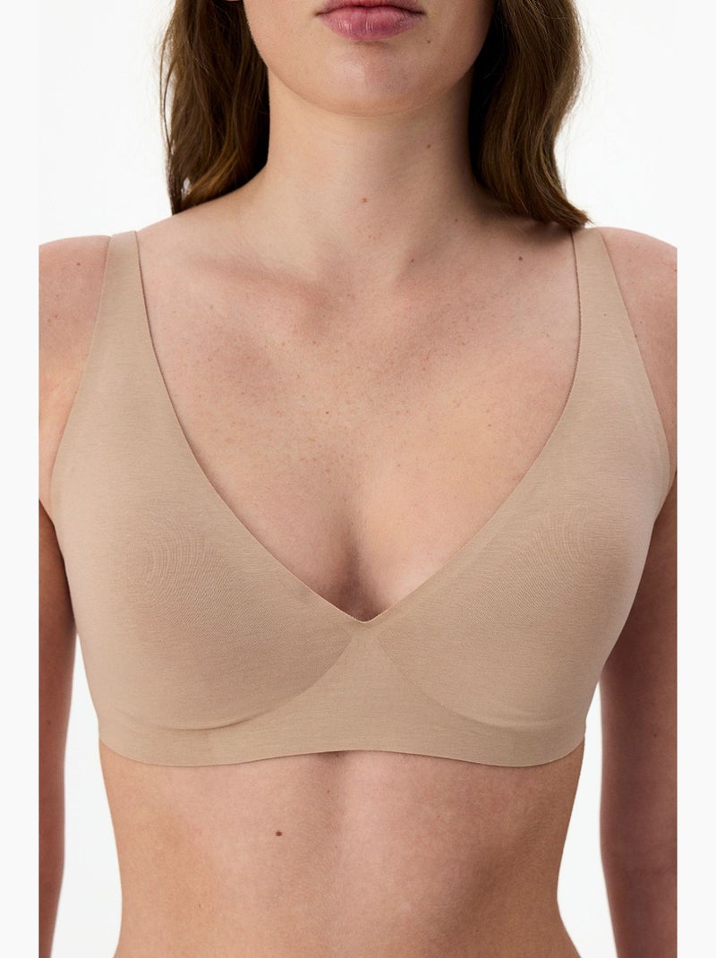 Reggiseno hours decollette senza segni con imbottitura removibile penti Beige argilla - Kiabi