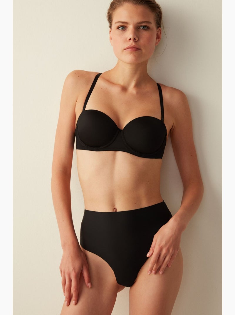 Reggiseno imbottito con ferretto e spalline rimovibili penti Nero - Kiabi