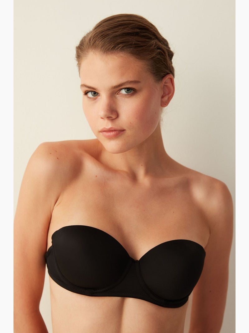 Reggiseno imbottito con ferretto e spalline rimovibili penti Nero - Kiabi