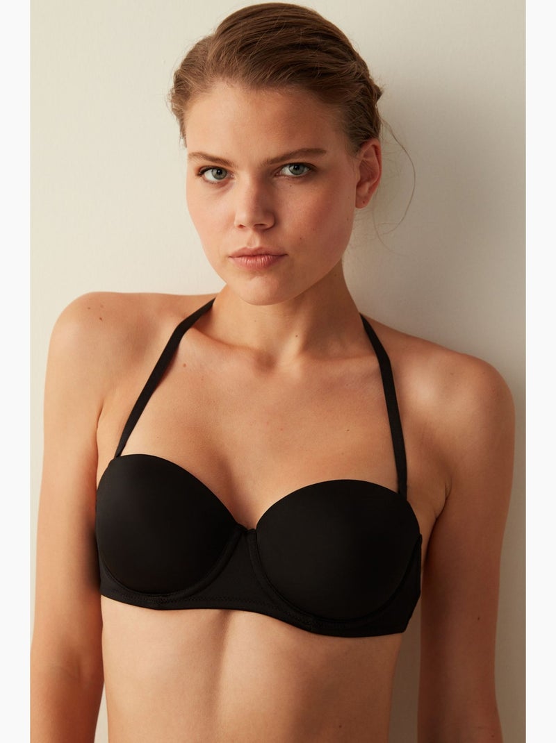 Reggiseno imbottito con ferretto e spalline rimovibili penti Nero - Kiabi