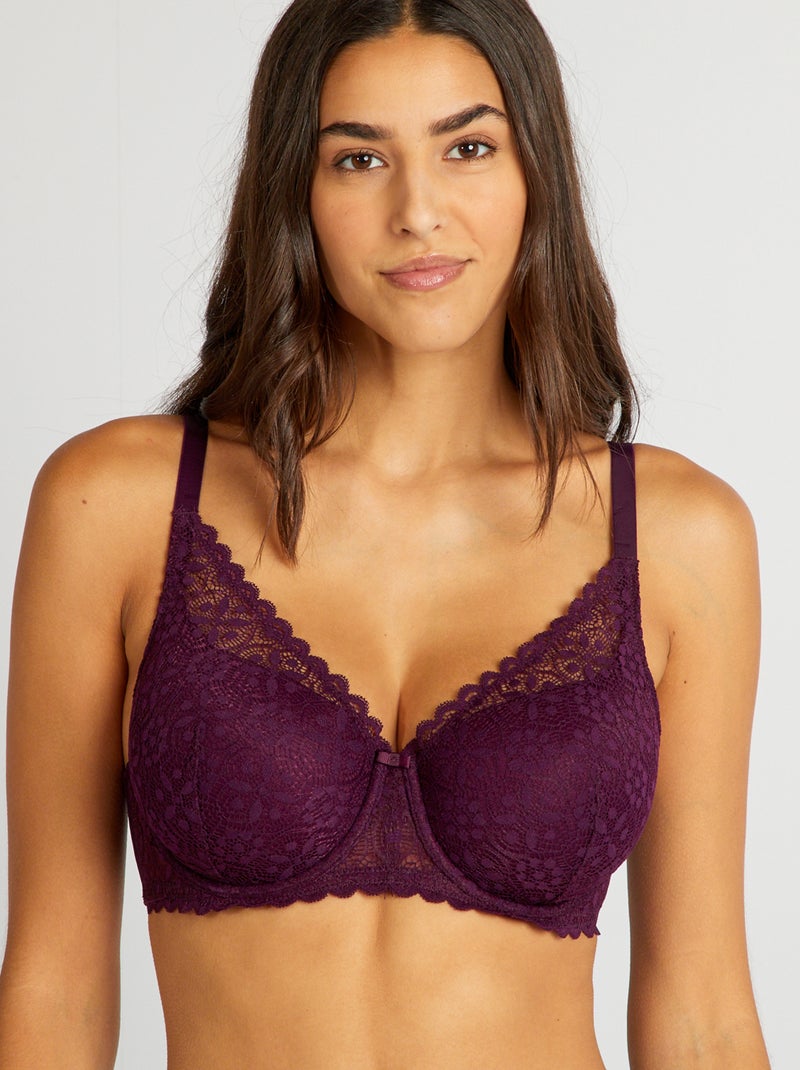 Reggiseno imbottito coppe D ed E VIOLA - Kiabi