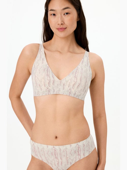 Reggiseno imbottito fit decolette con stampa serpente, invisibile penti - Kiabi Reggiseno imbottito fit decolette con stampa serpente, invisibile penti - Kiabi