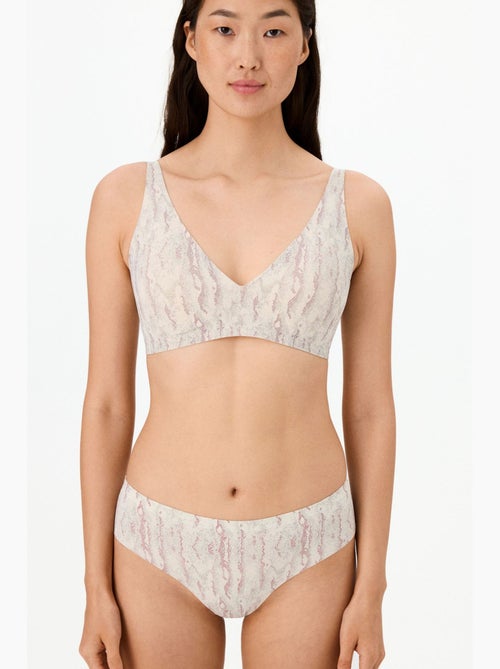 Reggiseno imbottito fit decolette con stampa serpente, invisibile penti - Kiabi Reggiseno imbottito fit decolette con stampa serpente, invisibile penti - Kiabi