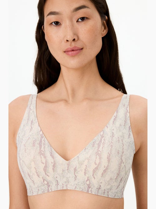 Reggiseno imbottito fit decolette con stampa serpente, invisibile penti - Kiabi Reggiseno imbottito fit decolette con stampa serpente, invisibile penti - Kiabi