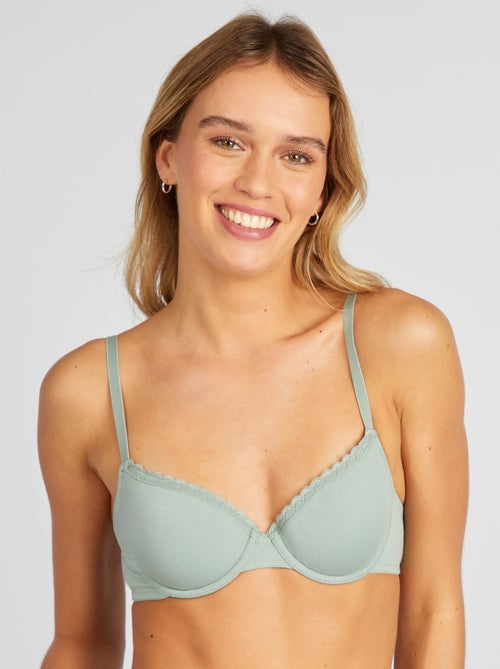 Reggiseno imbottito in cotone - Kiabi