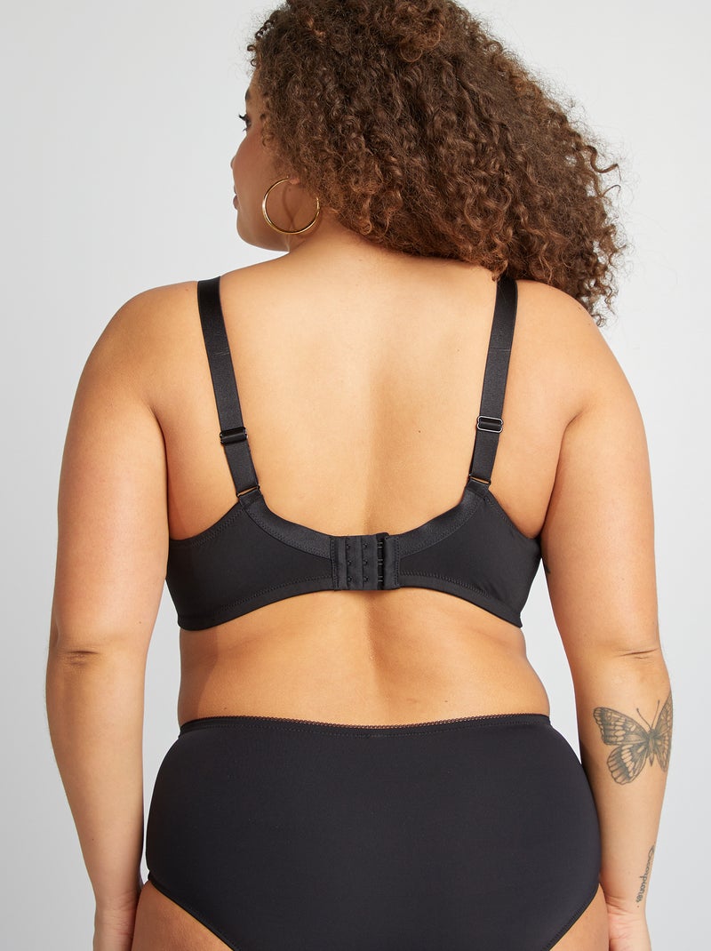 Reggiseno imbottito in microfibra nero - Kiabi