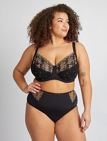 Reggiseno in mesh con ricami