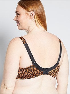 Taglie forti donna - Reggiseno in microfibra con dettaglio in pizzo - Kiabi