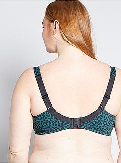 Taglie forti donna - Reggiseno in microfibra con dettaglio in pizzo - Kiabi