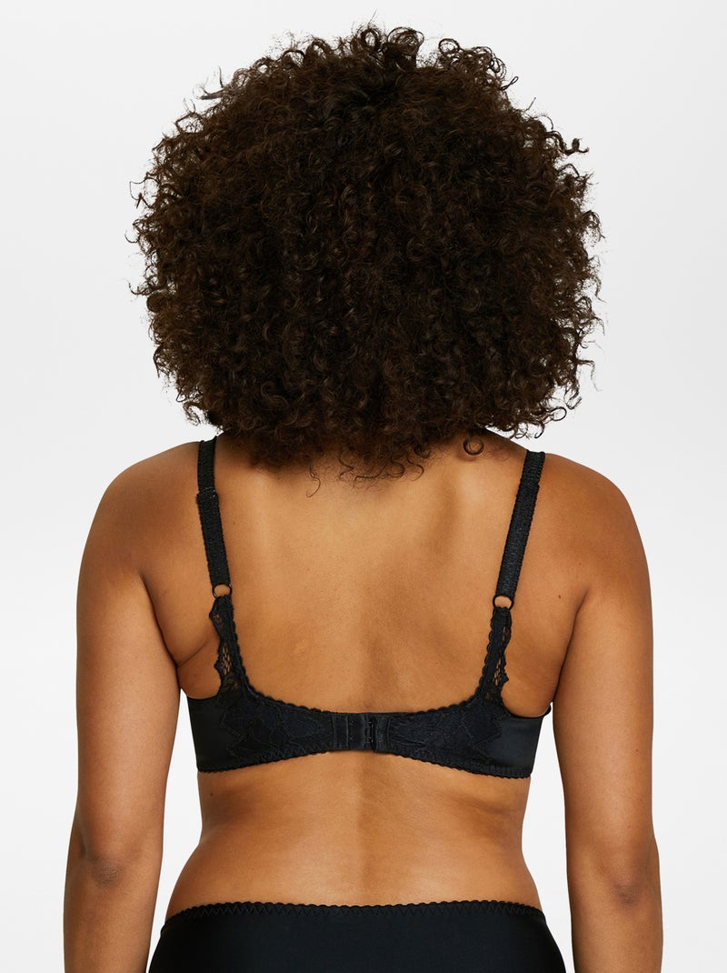 Reggiseno in microfibra con lacci 'Sans Complexe' nero - Kiabi