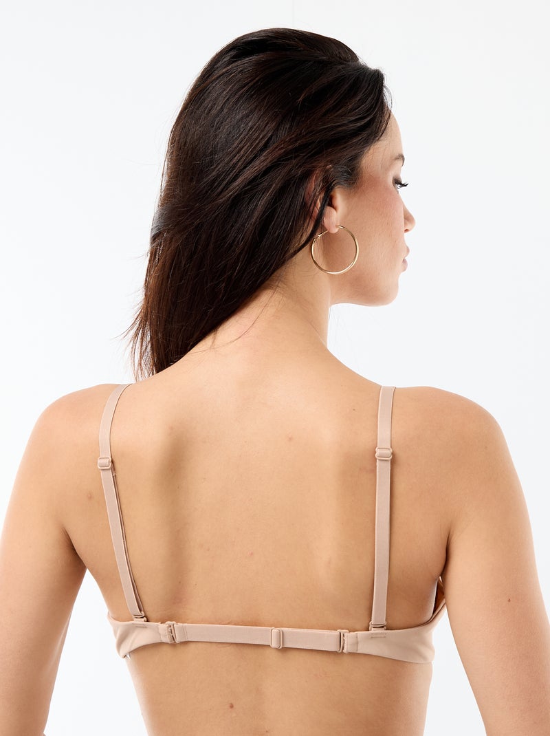 Reggiseno in microfibra con spalline multi-posizione Rosa - Kiabi
