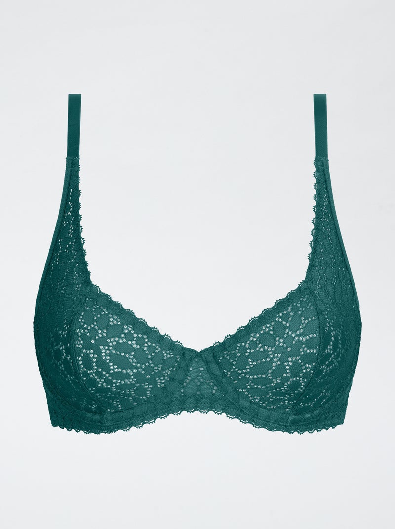 Reggiseno in pizzo con ferretto Verde - Kiabi