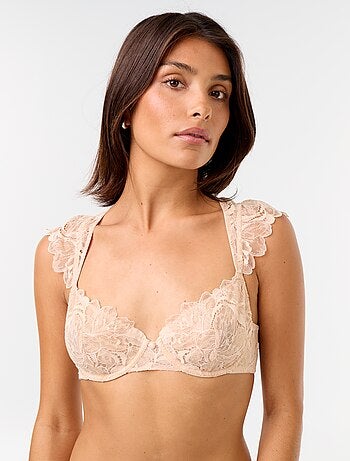 Reggiseno in pizzo con spalline a volant