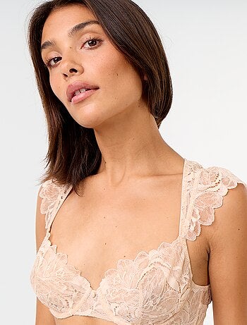 Reggiseno in pizzo con spalline a volant