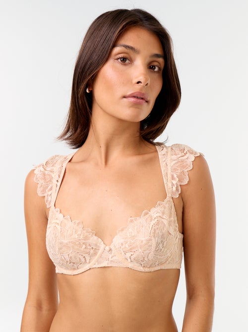 Reggiseno in pizzo con spalline a volant - Kiabi Reggiseno in pizzo con spalline a volant - Kiabi