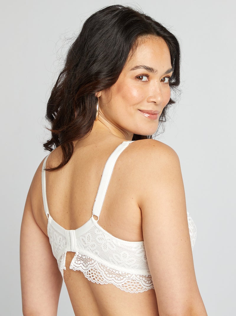 Reggiseno in pizzo coppa D&E BIANCO - Kiabi