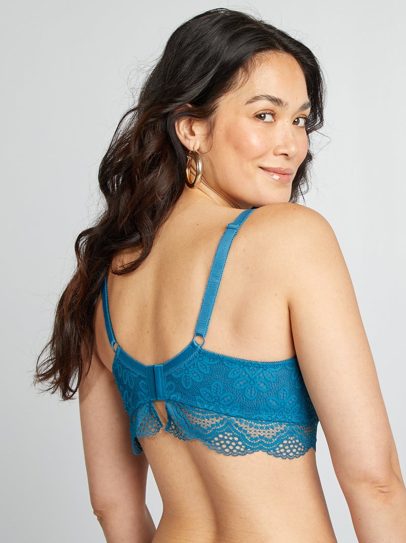 Reggiseno in pizzo coppa D&E BLU - Kiabi