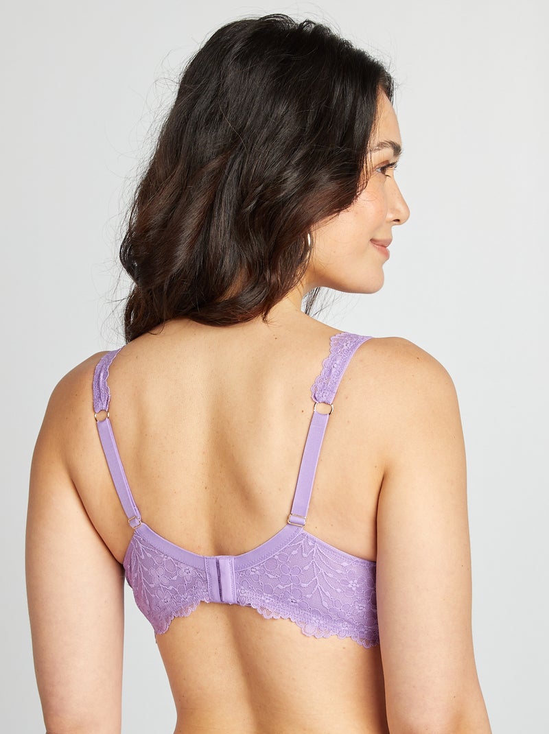 Reggiseno in pizzo coppa D&E VIOLA - Kiabi