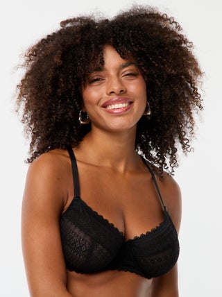 Reggiseno in pizzo coppe D/E/F
