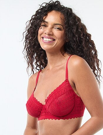 Reggiseno in pizzo coppe D/E/F