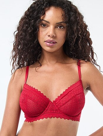 Reggiseno in pizzo coppe D/E/F