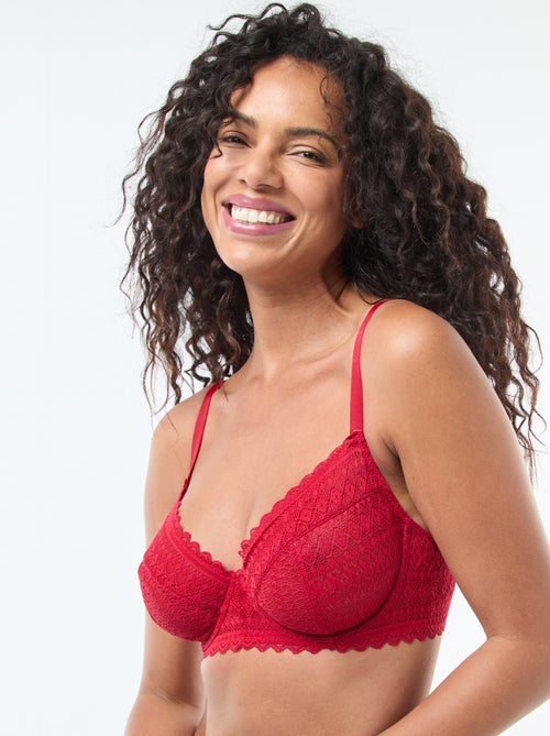 Reggiseno in pizzo coppe D/E/F - Kiabi