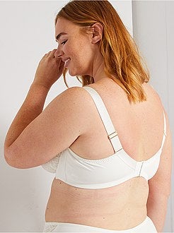 Taglie forti donna - Reggiseno in pizzo e microfibra - Kiabi