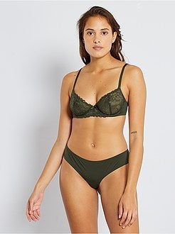 Reggiseno in pizzo e microfibra - Kiabi