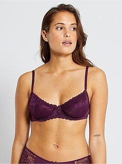 Reggiseno in pizzo e microfibra - Kiabi