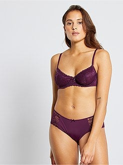 Reggiseno in pizzo e microfibra - Kiabi