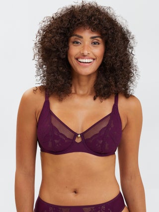 Reggiseno in pizzo e tulle con ferretto 'Sans Complexe'