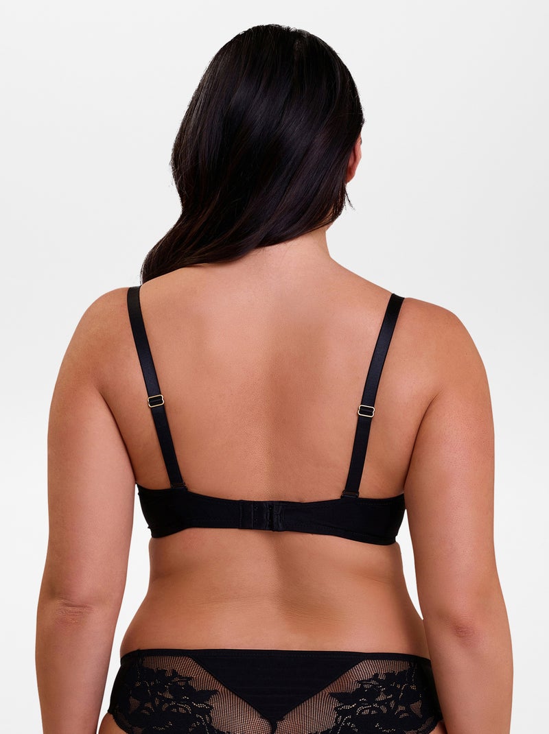 Reggiseno in pizzo, microfibra e tulle 'Sans complexe' NERO - Kiabi