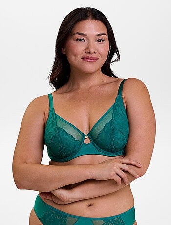 Reggiseno in pizzo, microfibra e tulle 'Sans complexe'