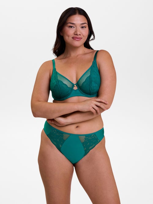 Reggiseno in pizzo, microfibra e tulle 'Sans complexe' - Kiabi