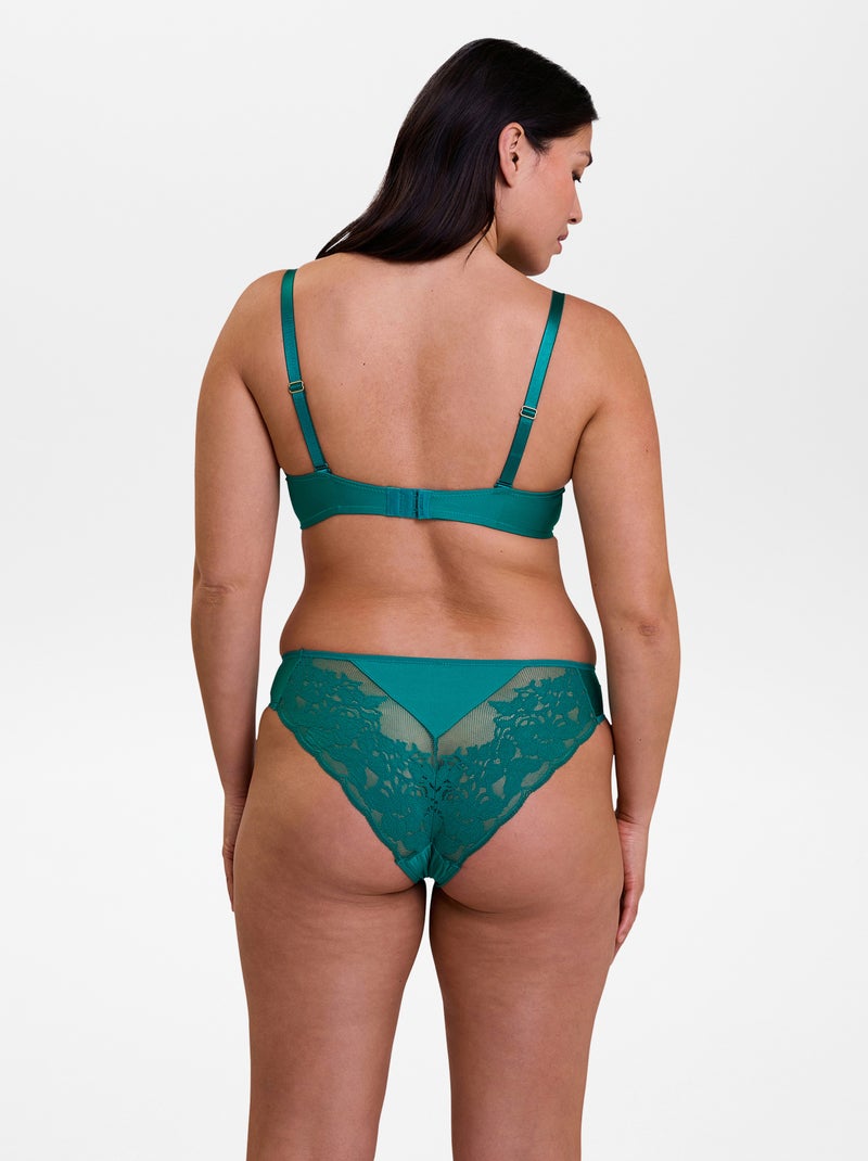 Reggiseno in pizzo, microfibra e tulle 'Sans complexe' VERDE - Kiabi