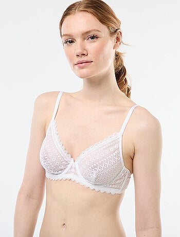 Reggiseno in pizzo trasparente